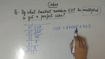 Multiply 1125 by smallest number to make a perfect cube| class-8
