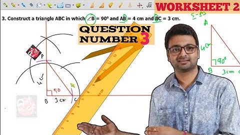 D.A.V. Math | Class 7 |Ch 10 | Construction of Triangles |Worksheet 2 | Q.No.3 |  Art Of Mathematica