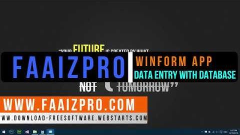 Data Entry Form with Database Connection | Windows Form Application C#