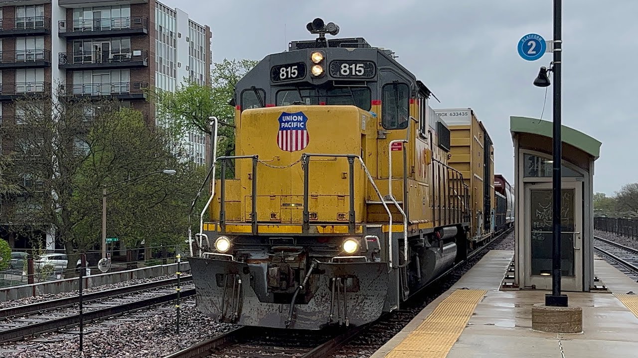 UP 815 leads YPR60 through oak Park 5/1/23 YouTube