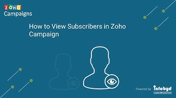 How to View Subscribers in Zoho Campaigns