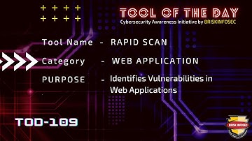 Rapid Scan tool to Identifies vulnerabilities in web applications | TOD-109 | Briskinfosec