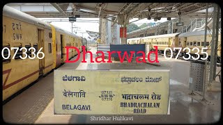 #Saturday #weekend #Evening two 07336/07335 Pairing Trains Meet Each Other #indianrailways #dharwad