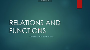 EQUIVALENCE RELATIONS -1
