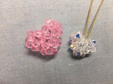 ビーズ44個のハートの作り方 Beads Heart Youtube