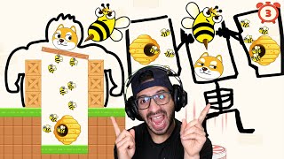 Save the Dog vs Abeja Reyna | Mi Perro vs Abejas Gigantes | Juegos Luky