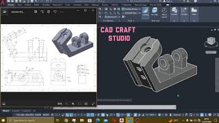 AutoCAD 3D Bracket Modeling Tutorial | Create a Mechanical Support Bracket from 2D Drawing