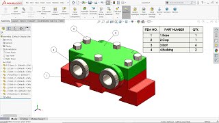 SolidWorks Double Bearing Assembly