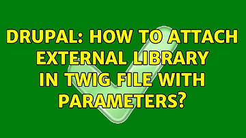 Drupal: How to attach external library in twig file with parameters?