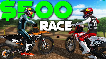 I challenged my TEAMMATE to a $500 Race in MX BIKES