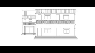 Modern Duplex House Front Elevation Design | Simple Yet Stylish Home Design MS paint || freehand Art