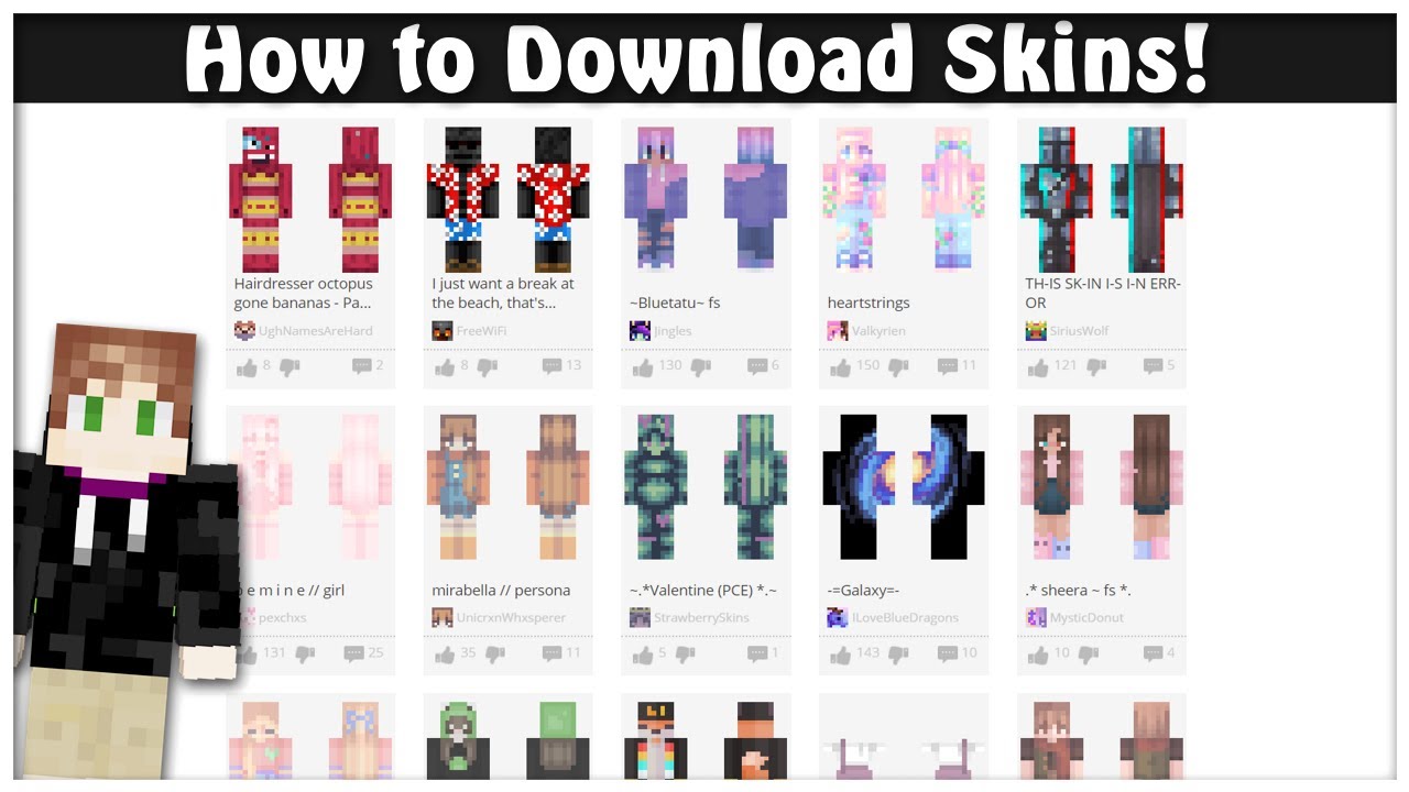 How to Download Minecraft Skins! 