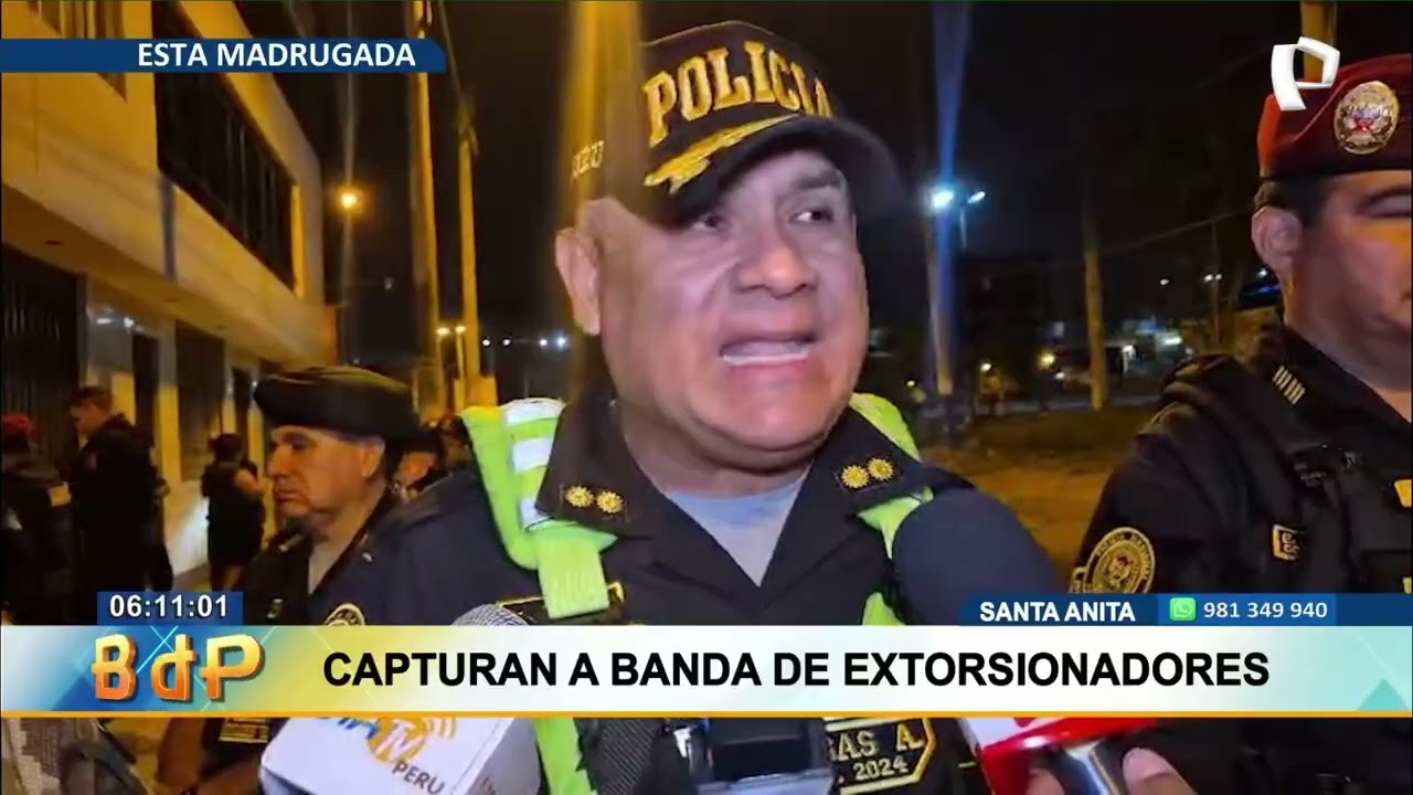 Santa Anita: policía desarticula banda de extorsionadores ‘Los Insoportables de Santa’
