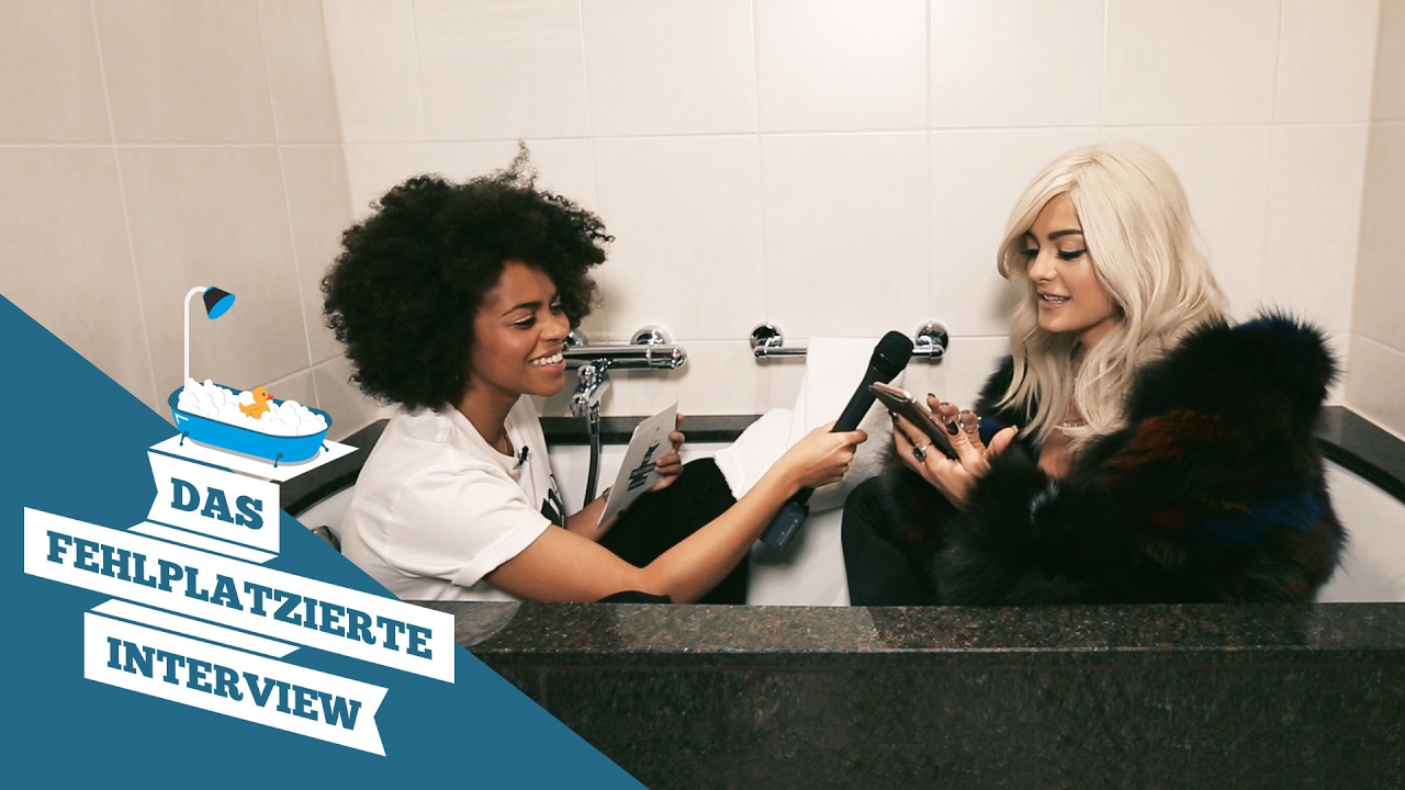 Bebe Rexha mit Aminata in der Badewanne - Das fehlplatzierte Interview