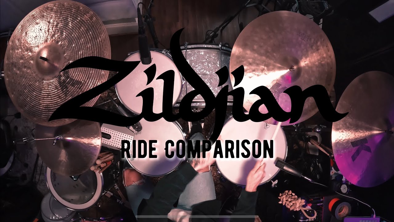 ZILDJIAN RIDE COMPARISON (23 “ K light ride VS 22” K dark ride VS 21” K dry ride