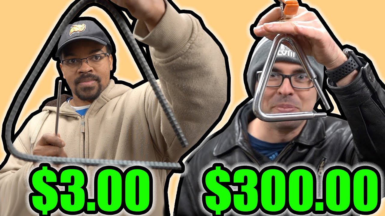 $3 Triangle vs $300 Triangle (DIY Percussion Test)
