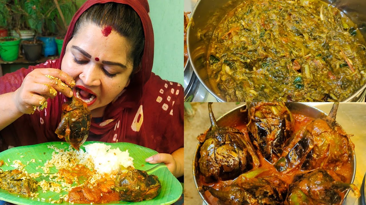 Guthi vankai fry royyala kura& Thotakura pulusu kura