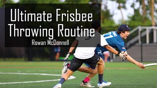 i dag for eksempel følsomhed Rowan McDonnell 30 Minute Throwing Routine | Ultimate Frisbee Training -  YouTube