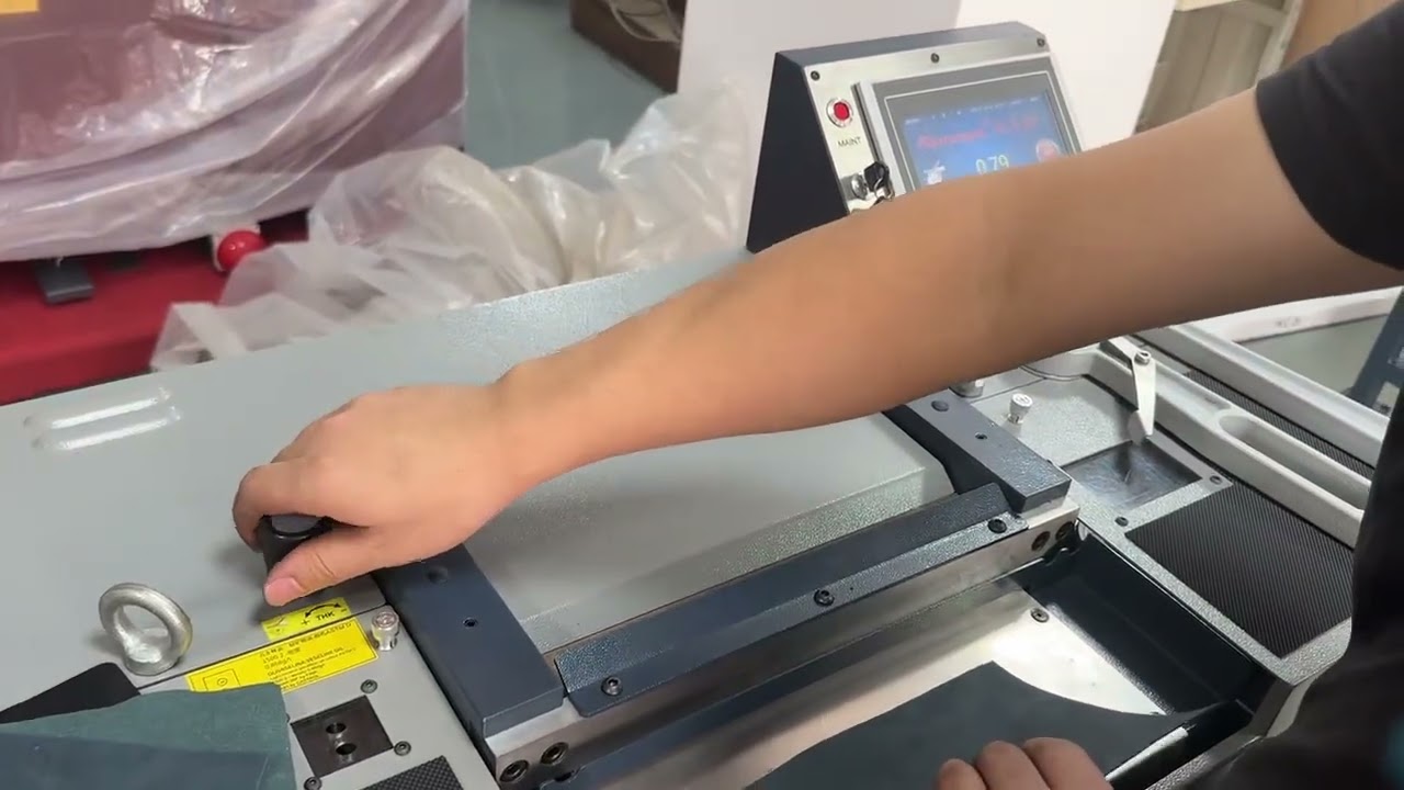 K300A Leather splitting Machine test ordered by customer