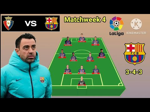 Osasuna vs Barcelona ~ Potential Line Up Barcelona Matchweek 4 La Liga 2023/2024