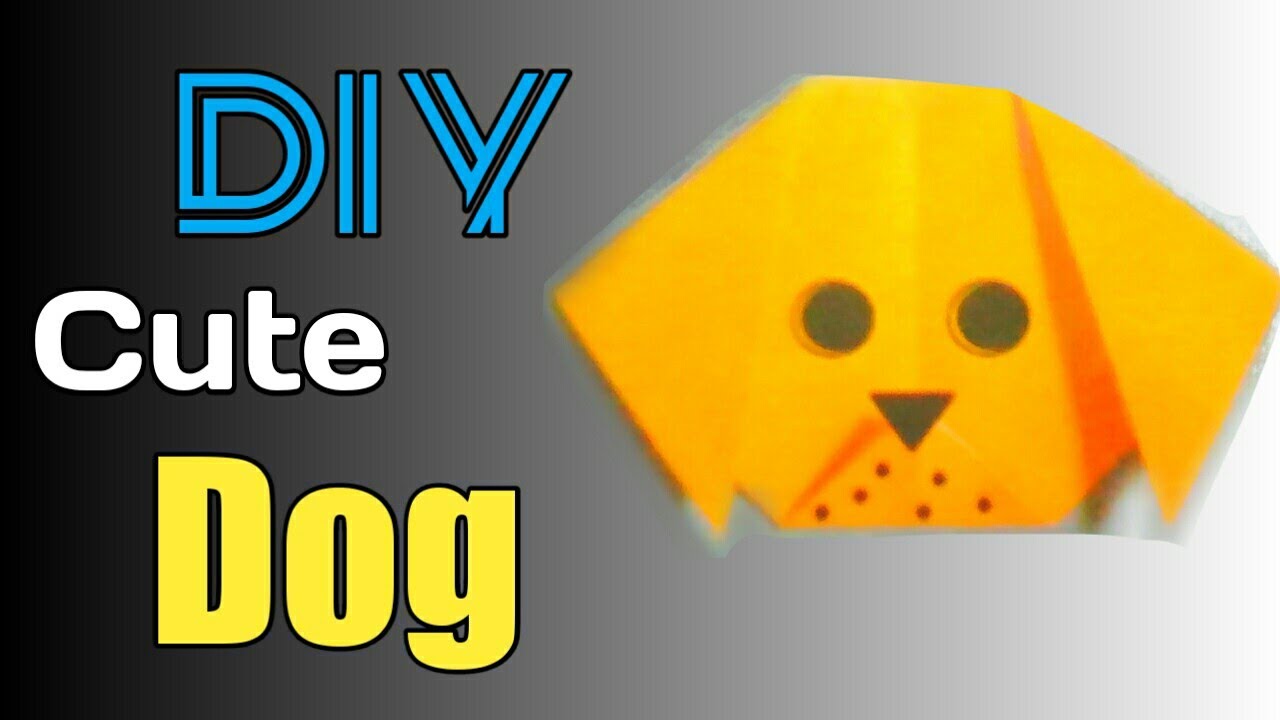 How to make cute dog face from paper YouTube