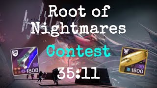 Destiny 2 - Root of Nightmares in 35 Minutes on Contest mode (35:11)