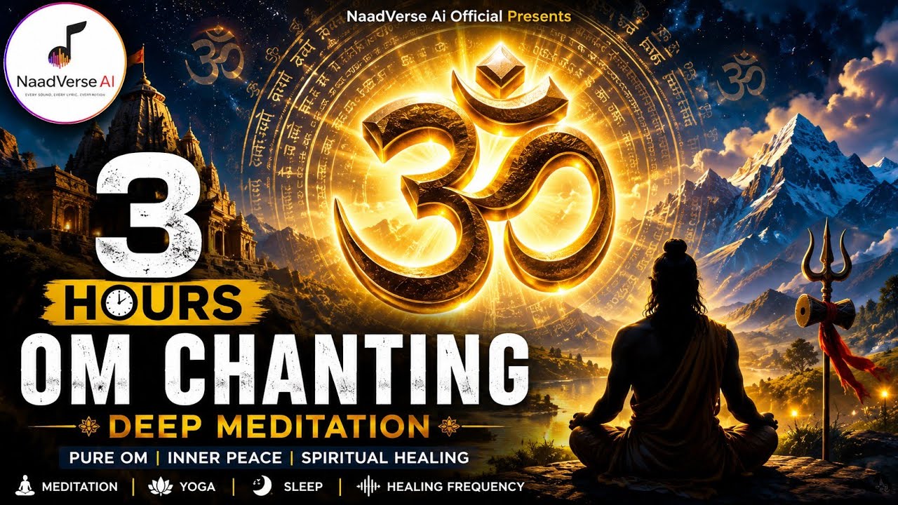 ॐ 3 Hours OM Chanting | ?️ Deep Meditation & Inner Peace 