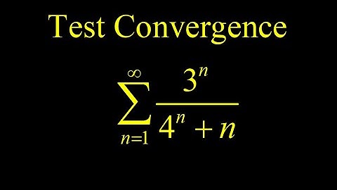Direct comparison test to a geometric series: prove convergence of 3^n/(4^n+n) .