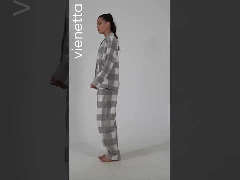 Купить Теплая флисовая пижама классическая VIENETTA 4030770298 в Украина в Lingerie.ua - Одяг для дому та відпочинку, Видео 1