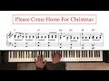 Please Come Home For Christmas. Blues style, piano tutorial + sheet music