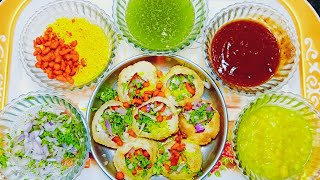 How to make Pani for Pani Puri |पाणीपुरीचे चटकदार पाणी आणि रगडा |  Chaat Recipe by Snehas Kitchen