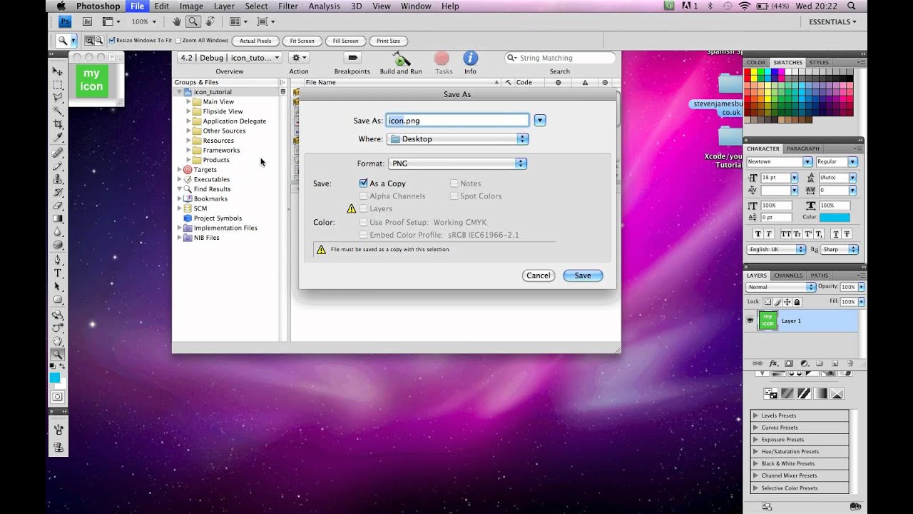 Xcode Tutorial - Adding an icon image to your project - YouTube