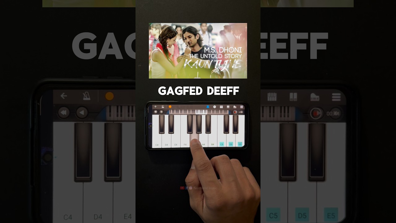 Kaun Tujhe❤️ Easy onefinger piano notes👆🏻🎹 Perfect Piano 