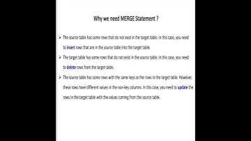 Merge Statement in SQL | Part 1
