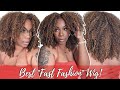 Full &amp; Fluffy Curls *DEFINED* Beginner Wig EASY 2-Step Curls Piano Brown Kinky Curly Klaiyi Hair