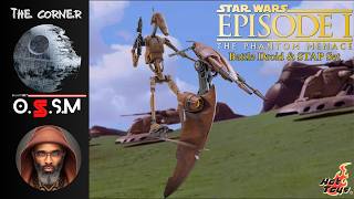 THE CORNER: STAR WARS THE PHANTOM MENACE Battle Droid &amp; STAP 1/6 SCALE COLLECTIBLE SET