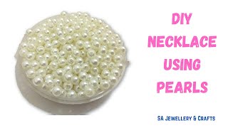 How To Make Pearl Necklace::Designer Necklace