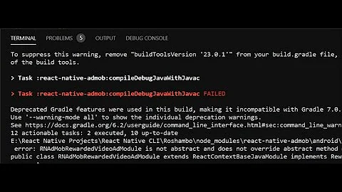 Task :react-native-admob:compileDebugJavaWithJavac FAILED (SOLVED)