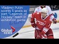 Russia's Putin scores 5 goals in hockey game alongside Pavel Bure, Slava Fetisov