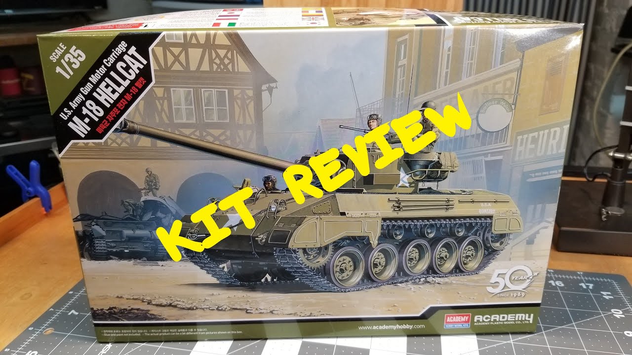 Maquette Academy 1/35 M-18 Hellcat Char Militaire US Army – État Correct