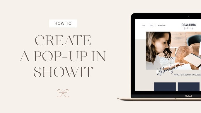 How to make a pop-up screen on Showit