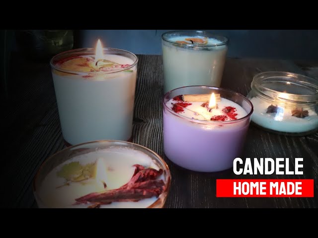 Come fare le candele in casa con la cera di soia 