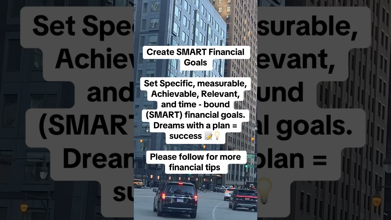 Create a smart financial goals 