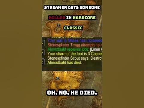 Streamer causes 2 wow classic hardcore deaths #wowclassichardcore - YouTube