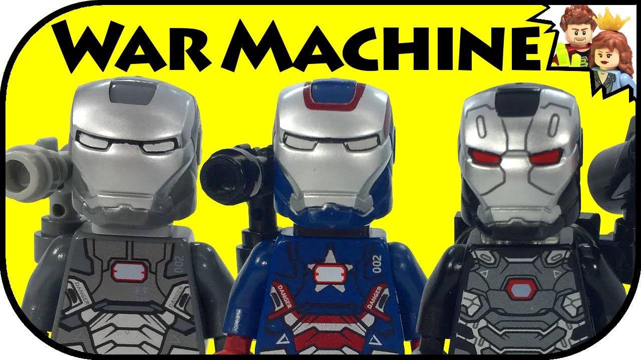 LEGO War Machine Iron Patriot Marvel Minifigure Comparison Collection