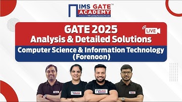 GATE 2025 Exam Analysis & Detailed Solution- CSE & IT Forenoon Paper Analysis (Part-1)