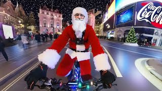 I Dressed Up As Santa And Surprised Delivery Riders With Presents On My Himiway Zebra!