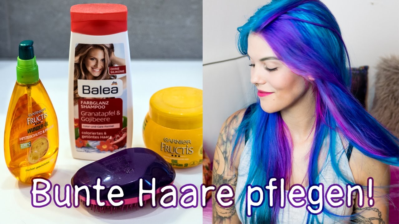 Haar Routine Fur Bunte Haare Gesund Und Schon Trotz Vielem Farben Youtube