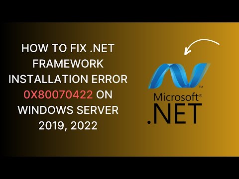 How to fix  NET Framework Installation error 0x80070422 on Windows Server 2019, 2022 | RDP Tutorial