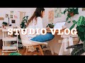 STUDIO VLOG ✸ packing Patreon happy mail, drawing + new stickers!